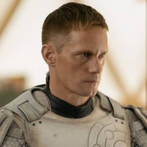 Apple TV+ has unveiled a pair of first look images from the comedic sci-fi thriller series Murderbot, starring Alexander Skarsgard