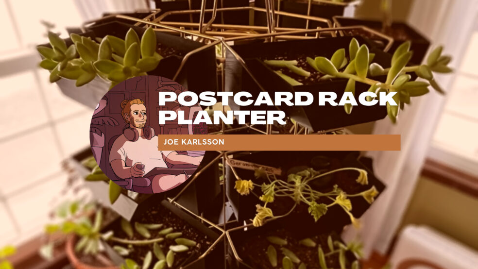 Postcard Rack Planter