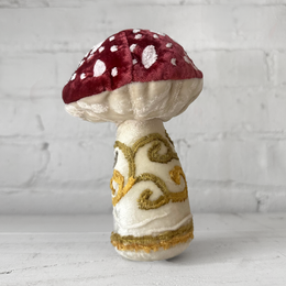 Silk Velvet Embroidered Mushroom 4