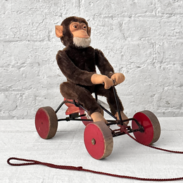 Vintage Monkey on Wheels