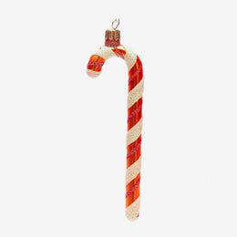 Orange & Yellow Candy Cane Ornament