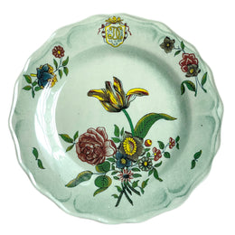 Melamine Faience Fleurs Isolees Dinner Plate