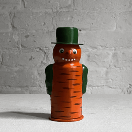 Papier Mâché Pumpkin Person with Top Hat