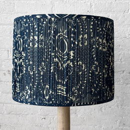 "French Indigo" Drum Lampshade