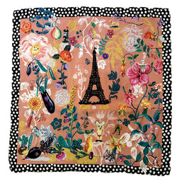 "Paris Jardin" Silk Scarf