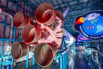 Saturn V Rocket on display at the Apollo/Saturn V Center at Kennedy Space Center