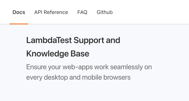 LambdaTest Docs