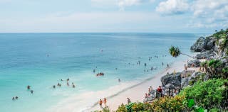 A sandy beach in Mexico 