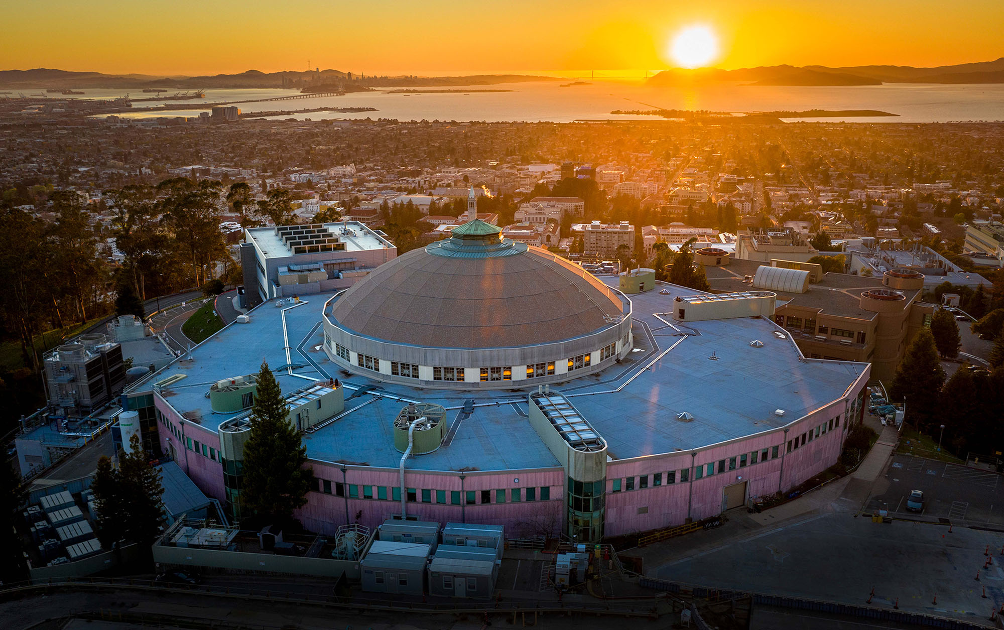 Advanced Light Source at sunset facing the San Francisco Bay.