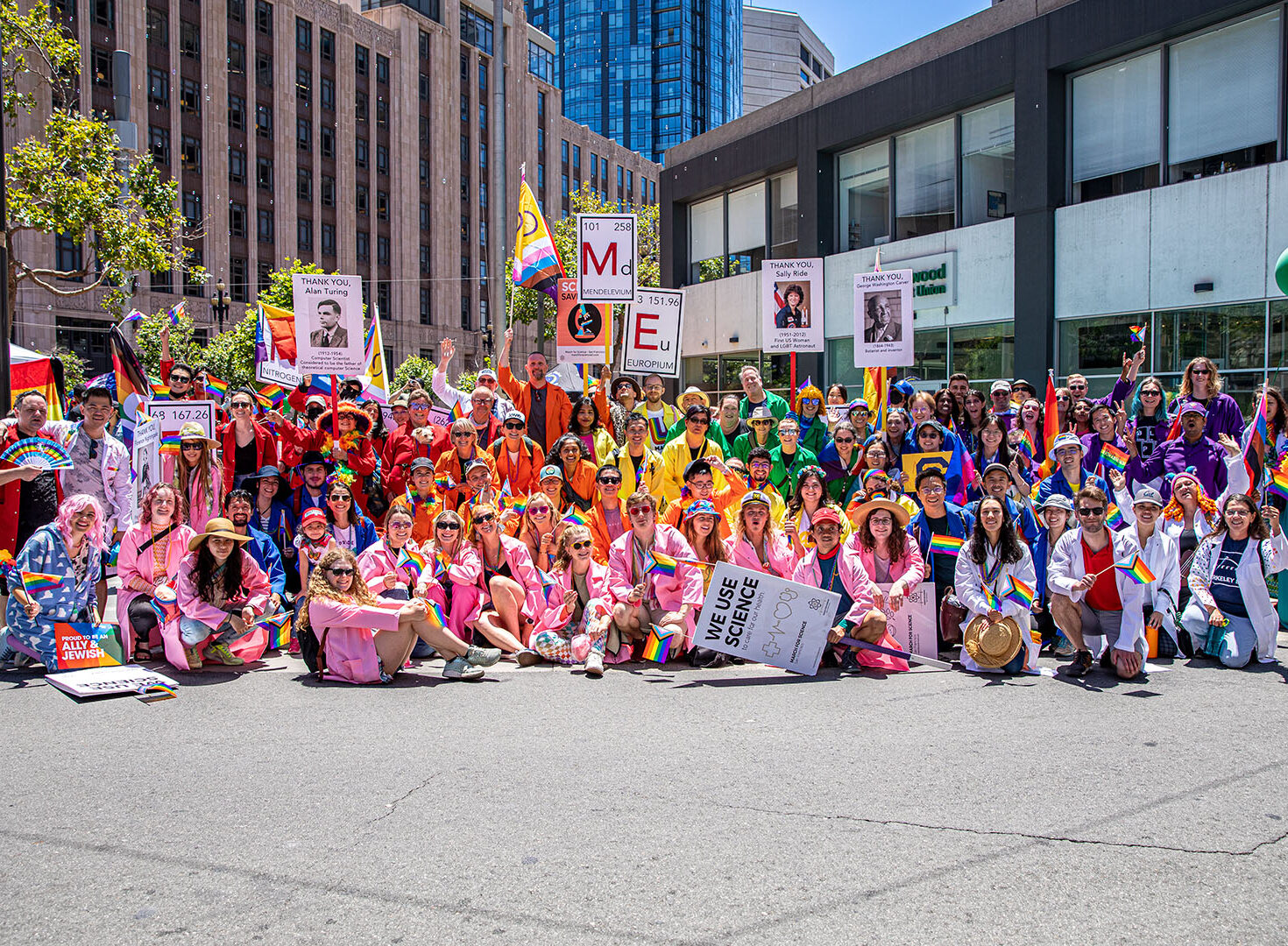 Group photo at the 2022 San Francisco Pride Parade.