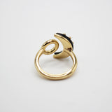 Elizabeth Archival Studded Black Resin Adjustable Circle Ring