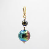 Elizabeth Oil Slick Double Glass Orb Halo Charm