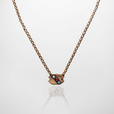 Elizabeth Antique Victorian Opal Ruby 12K GF Slide Caro Necklace