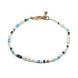 Limited Edition Major Color Blue Green Pearl Choker