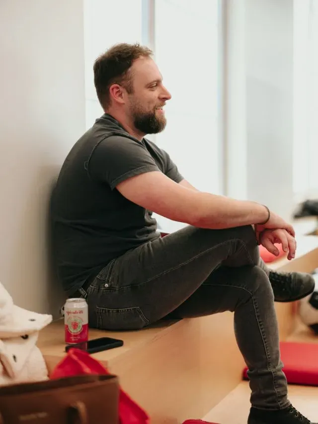 man sitting in office