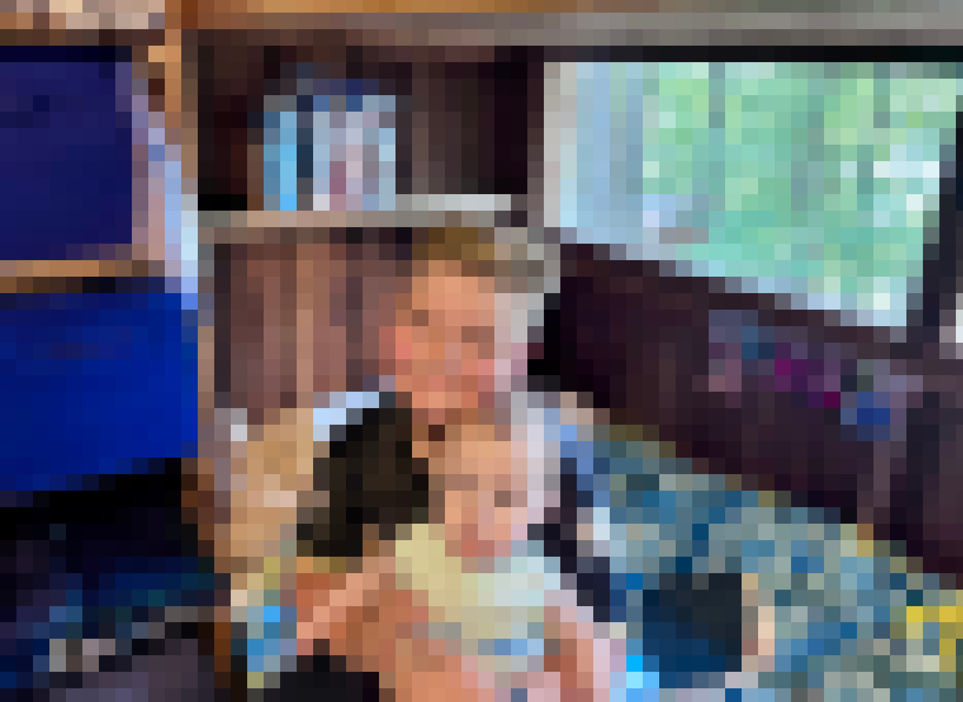 image of two children pixelated/blurred