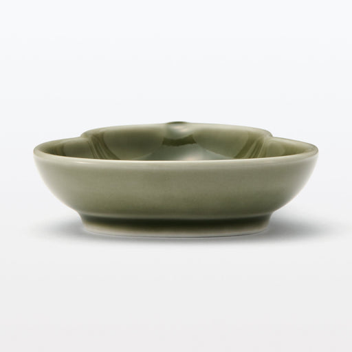 Hasami Ware Lucky Small Plate - Gourd - Pine Green MUJI