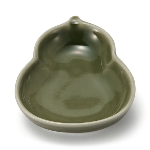 Hasami Ware Lucky Small Plate - Gourd - Pine Green MUJI