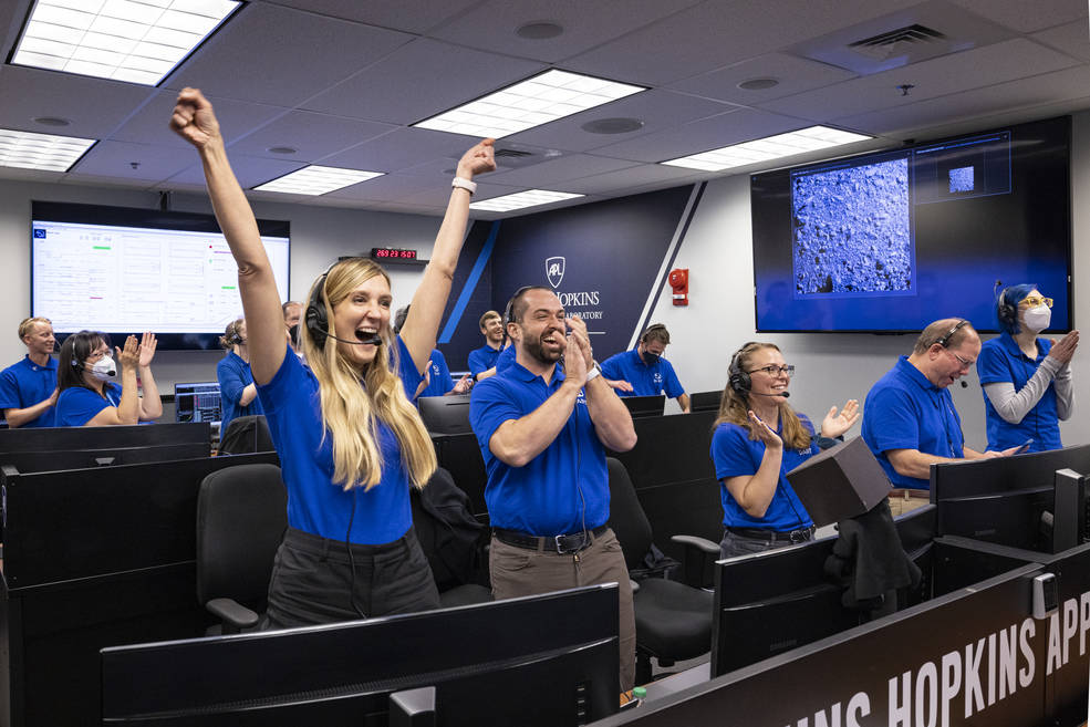 Members of the DART team celebrate.