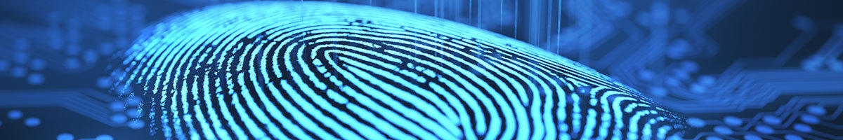 blue background with partial bright blue fingerprint overtop