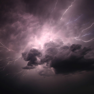 lightning in clouds