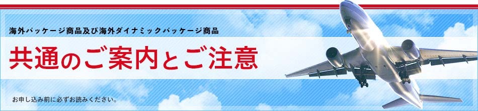 共通のご案内とご注意