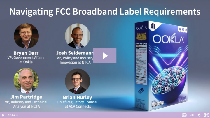 screenshot of navigating FCC broadband label requirements from webinar