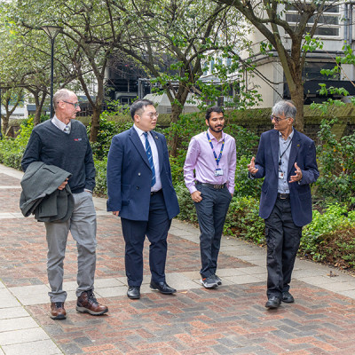 Dr Paul Shelley, Dr Chinnapat Panwisawas, Rajdeep Mondal and Professor Sir Harry Bhadeshia.