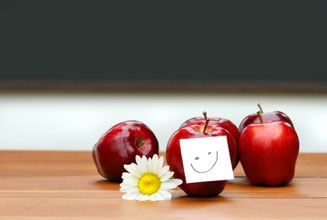 apples in a classroom 