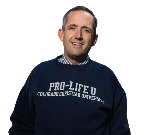 Jeffrey Hunt wearing pro-life shirt