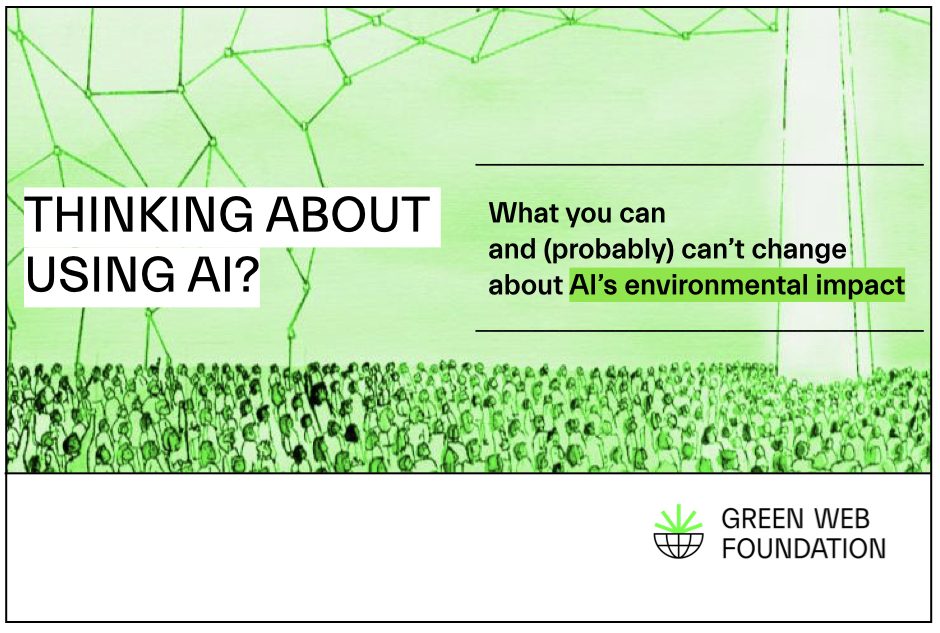 Report: Thinking about using AI? - Green Web Foundation