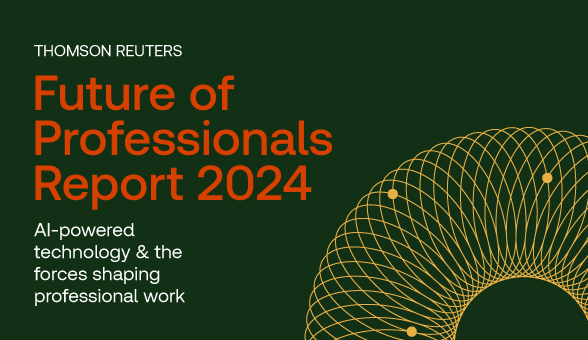 Thomson Reuters is committed to understanding the evolving dynamics of the professional landscape, where technology, innovation, and shifting expectations are reshaping the future of work — today and tomorrow. This year's Future of Professionals Report aims to deliver bold predictions and expectations about AI, creating a space to explore professionals' understanding of the fast-evolving AI landscape. 