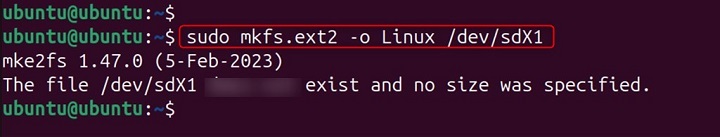 mkfs.ext2 Command in Linux10
