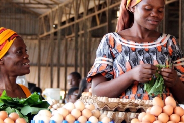 Women selling eggs 