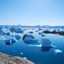 Ein Fjord in Grönland.