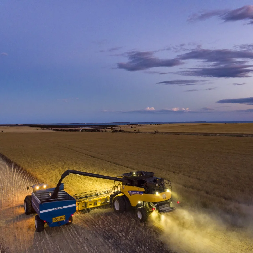 Harvesting at night