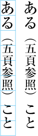 括弧内の文字サイズを1段階小さくした例