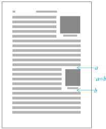 ページの途中に配置した図版と文字との上下の空き量