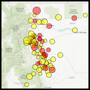 Link to Fire Weather Snooper showing stations currently nearing or meeting red flag criteria