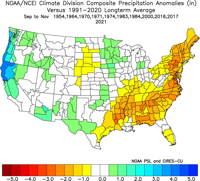 La Nina Fall (SON) weak episodes