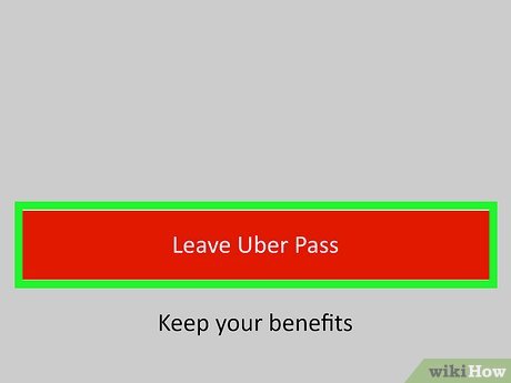 Step 6 Tap Leave Uber Pass to confirm.