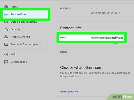 Step 3 View your primary email.