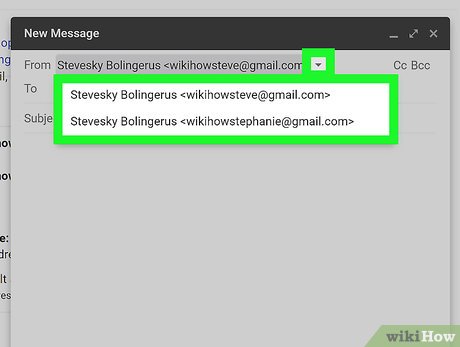 Step 4 Choose which email account you want to send a message from.