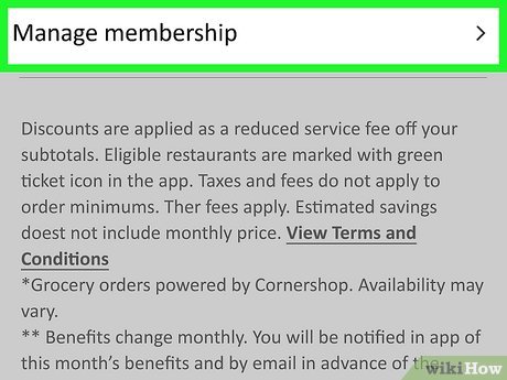 Step 4 Tap Manage membership.