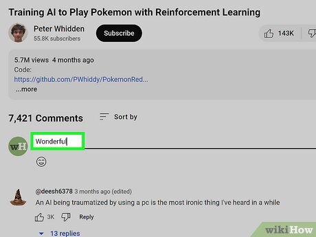 Step 5 Enter your comment.