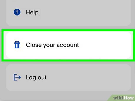 Step 3 Scroll down and select the Close your account option.