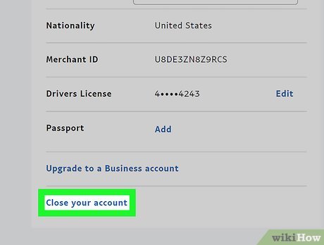 Step 5 Navigate to the ACCOUNT tab and select Close your account.
