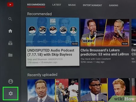 Step 1 Open the Settings menu of the YouTube channel.