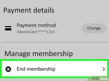Step 5 Tap End membership.
