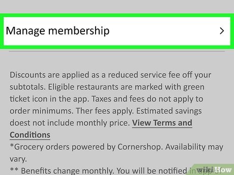 Step 4 Scroll down and tap Manage membership.